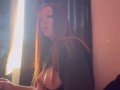 Long Hair Big Tits Milf Smoking a cigarette and showing her big juicy boobs OF@ArtemisiaLove101