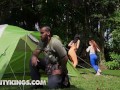 REALITY KINGS - Besties Roxie Sinner & Amy Quinn Enjoy Their Camping Trip With A Steamy Threesome