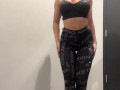 Trying on Sexy Nike Pro Leggings in Public Changing Room / big Butt