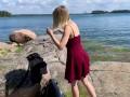 Unexpected Nude Striptease on a Public Beach Cliff – Watch Till the End!