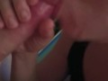 Hot Blowjob While Wearing Glasses Sucking Dick Deep Throat Loving