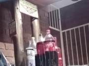 Jerking off while my friend fucks a slut