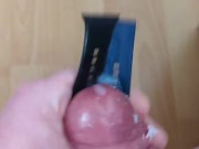 Cuming on Girlfriend's Fitbit Watch Bands (Wristwatch fetish)