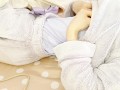リアルに寝起きのパジャマ姿で指オナ♡じっくりクリと中いじって、イくとこ覗き見♡♡