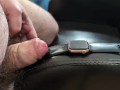 Cumshot on Girlfriend's Apple Watch with Shiny Black Band (Wristwatch Fetish)