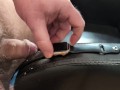 Cumshot on Girlfriend's Apple Watch with Shiny Black Band (Wristwatch Fetish)