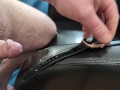 Cumshot on Girlfriend's Apple Watch with Shiny Black Band (Wristwatch Fetish)