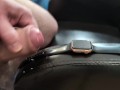 Cumshot on Girlfriend's Apple Watch with Shiny Black Band (Wristwatch Fetish)
