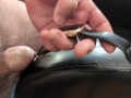 Cumshot on Girlfriend's Apple Watch with Shiny Black Band (Wristwatch Fetish)