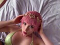 Playing Rise of Eros and Cum in Pink Haired Beauty's Mouth After Passionate Fuck POV