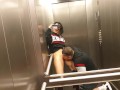 My fastest orgasm ever in a public elevator Dada Deville Real Amateur