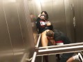 My fastest orgasm ever in a public elevator Dada Deville Real Amateur