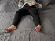 Masturbieren Bett, Clyde erwischt mich dabei. Zittern Zucken stöhnen intensiv Orgasmus ich komme