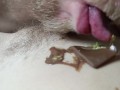 Kinky disgusting sex and cumshot with Dubai chocolate - perverted couple