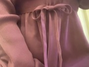 電車で知らないおじさんに触られて　ムズムズが止まらず我慢出来ずにお家でオナニー