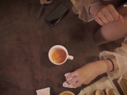 生卵をおまんこに入れまんぐり返しピストン。どエロいずぼずぼ音で彼女は興奮する（日本人、素人、個人撮影）