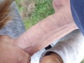 "Surprise" Blow Job!  Caught a Fan Wanking in the park - juicy Lousie