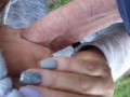 "Surprise" Blow Job!  Caught a Fan Wanking in the park - juicy Lousie