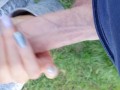"Surprise" Blow Job!  Caught a Fan Wanking in the park - juicy Lousie