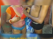 Holi me bhabhi ki choli me rang lagai aur Desi style me chudai ki