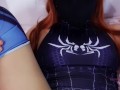 Mi hermanastra se prueba su traje de spider woman, me la follo y hace que termine a sentones