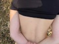 Teen Caught Peeing Outdoors turned into Risky Public BJ and Sex