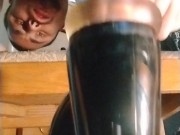 Autostroker milks my cock dry💪