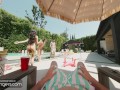 VR Bangers: Three Hot Bikini Babes Fuck Hard In A Wild Hollywood Poolside Orgy