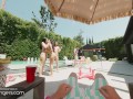 VR Bangers: Three Hot Bikini Babes Fuck Hard In A Wild Hollywood Poolside Orgy
