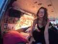 Camping and thonging in public! Sex while camping van life windy day!