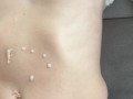 Cum on flat chest