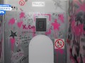 Pretty girl gets fucked by two dicks through the toilet walls Gloryhole - pinkloving