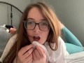 Sexy Redhead with Big Ass Teases You with Dirty Talk and a Mouth Full of Spit