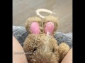 POV pussy humping and peeing on my plushie toy