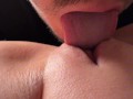 CUNNILINGUS CLOSE UP. His tongue licks my clit and makes me cum. 4K POV