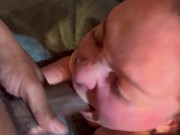 My dick is rock hard I m face fucking her nonstop all she wants to do is suck my dick and gag 💪🏾