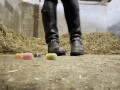Riding boot sweet crush. POV giantess, boot worship