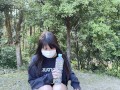のあちゃんの野ションおしっこ我慢！！山登りしながらお漏らししちゃった！