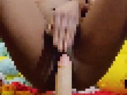 Naughty Black Girl Teases Chat on Live with Big dildo