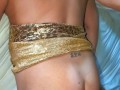 He finds used wife still in dress after party in trashed hotel room- dick in her ass