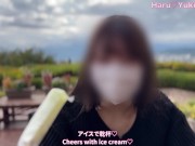【素人】野外露出！Eカップ色白彼女が野外で放尿して中出し青姦 素人カップル/美少女/色白美乳/中出し/フル動画(28分)/일본여대생과질내사정섹스
