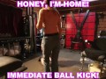Surprise Ballbusting Kneeling Kick In The Balls Mean Hotwife CBT Fetish Fantasy Roleplay
