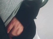 On her way home, she did a quick belly inflation on the train, making her belly huge