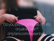 She created a second ass with belly inflation, blowing her belly to the max