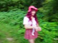 Little Red Riding Hood  With a HUGE HAIRY ass Was Fucked by TWO COCKS IN THE ASS, POOR GIRL