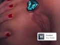 stretch open my asshole with heart shaped butt plug