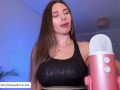 ASMR * A sexy brunette Cleo Patrice Fast and Aggressive Mic Pumping and Make You Cum