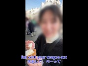 【女友達とセックスしたい僕】食べ歩き中にエロいお願いたくさんしてみた結果→中出し