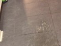 POV Yellow Morning Power Piss Leaves Huge Puddle on Kitchen Floor