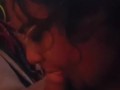 Thick latina nerdy girl sucks boyfriends dick